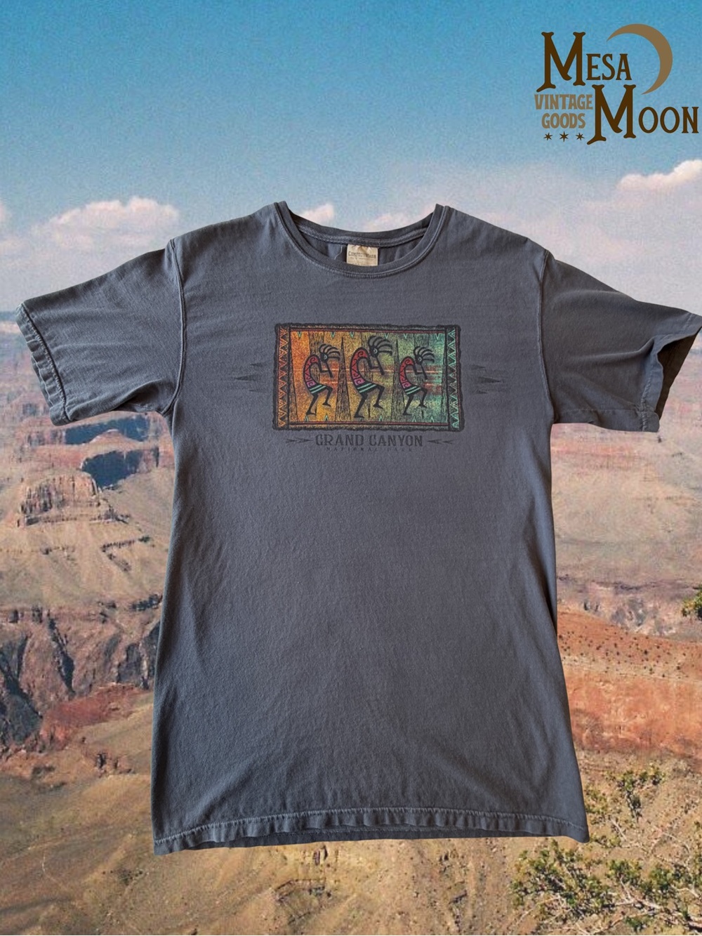 Vintage Grand Canyon Tourist Graphic Tee - Slate Blue